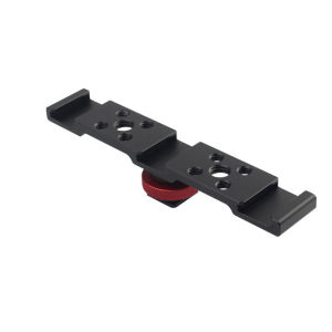 Aluminum 3 Hot Shoe Extension Bar Triple Cold Shoe Mount Bracket for DSLR Mirrorless Camera Microphone Led Video Vlogging