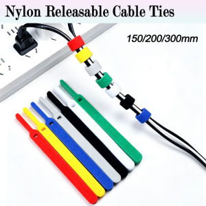 10pcs Reusable Cable Ties Length 150 200 300mm Plastics Fastening Reusable Cable Tie Straps Nylon Wrap Bundle Bandage Tie