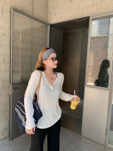 Slimming Double Color Silk Long Sleeve Top Large Size Fashionable Oxygen Feeling See through Rylee Womens Tshirt Summer 2025