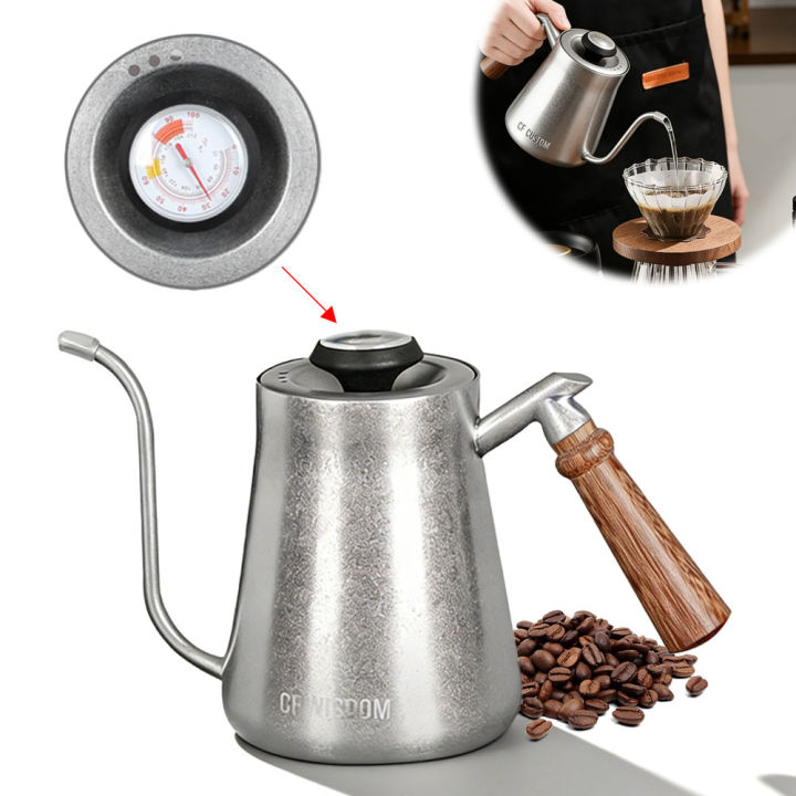 Bình Pha Cà Phê Thủ Công CF WISDOM Vintage Bằng Thép Không Gỉ Mạ Bạc ...