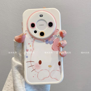 Pink Flower Kitty Cat Huawei Mate60 pro Silicone Phone Case Fresh Style Protective Cover for Mate70 Popular Internet Phone Case Mate50/40