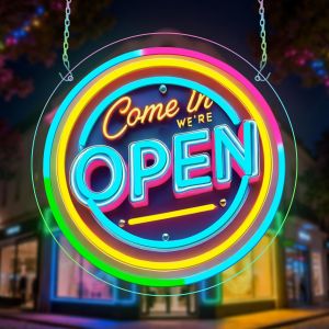 Đèn LED USB Were Open Biển Hiệu Neon Dành Cho Tiệm Làm Tóc Trang Trí Phòng Ngủ Quà Tặng Doanh Nghiệp Cá Nhân Hóa Chiếu Sáng Thương Mại Trong Nhà Ngoài Trời