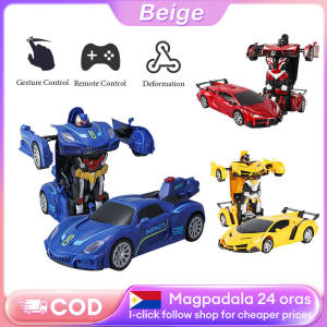 Transforming Police Drone RC Vehicle with LED Lights and Smoke Spray for Kids