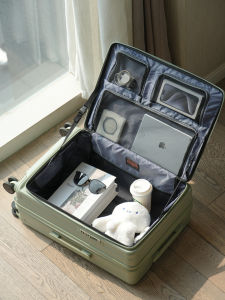 2023 New Multi-Functional Luggage Travel Suitcase Male Female Expandable Large Capacity 20 Inches Boarding Front Open Zipper