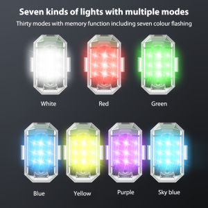 {HOT}2.4G Wireless LED Strobe Light Anti-collision Remote Control LED Warning Light 9 Lamp Beads Waterproof USB Rechargeable for Car Bicycle RC Drone