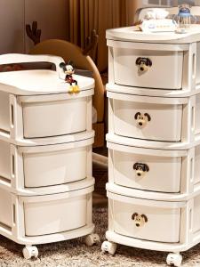 ตู้เสื้อผ้าแบบเคลื่อนที่หลายชั้น ตู้เสื้อผ้าแบบลิ้นจี่สำหรับใช้ในบ้าน ชั้นวางของสำหรับห้องนั่งเล่น ชั้นวางของสำหรับของเล่นเด็ก ชั้นวางของสำหรับของกิน