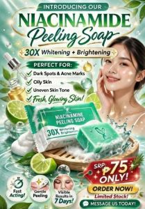 Niacinamide Peeling Soap 30X Whitening + Brightening.