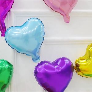 ถูกที่สุด ลูกโป่งดาว หัวใจ ลูกโป่งฟิล์มอลูมิเนียม รูปดาวห้าแฉก ขนาด 18 นิ้ว สําหรับตกแต่งปาร์ตี้ และการฉีดสำหรับบอลลูนรูปหัวใจ