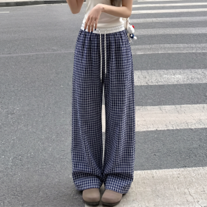 AIYITI | Vintage Plaid Loose Casual Pants