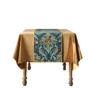 Retro European Linen Table Flag High End Dining Table Cloth Tea Table TV Cabinet Long Solitary Piece Home Textile Art