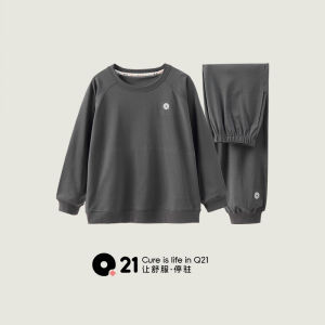 Q21 Childrens Home Clothes Breathable Antibacterial Moisture Wicking Parent-Child Style Boys Girls Sleepwear Comfortable Leisure