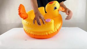 Kursi Sofa Baby Tiup PVC Tempat Belajar Duduk Bayi Baby Infant Seat Model Merak Musik Kursi Makan Sofa Angin Bayi Lipat Pompa Angin GRATIS POMPA KAKI DAN BUBLE WRAB