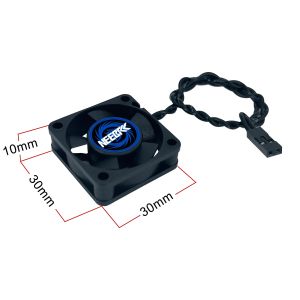 NEEBRC 36MM Metal Heatsink Holder with 30mm Dual Motor Cooling Fan 5-12V for RC Car 3650 3652 3660 Brushless Motor Upgrade Part