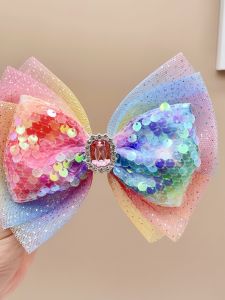 Princess Hair Accessories for Girls Snowflake Hair Clip Large Bow Knot Top Clip Childrens Frozen Hair Decorations