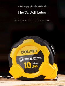 Deli Authentic 2 Mặt Phong Thủy Lu Ban Thước Độ Chính Xác Cao 5m 7.5m Thép Thước Dây Gỗ Băng Hệ Mét Tiêu Chuẩn