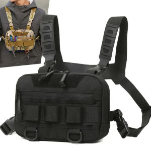 Mens Chest Bag Tactical Fishing Vest Backpack Travel Waterproof Molle Nylon Climbing Camping Backpacks Outdoor Rig Fanny Pack