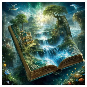 Magical Forest of Books Paper Jigsaw Puzzle for Adults High-difficulty Magic Puzzle Intellectual Toy Family Game Home Decor