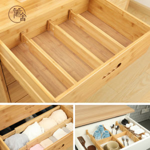 ฉากกั้นลิ้นชักไม้ไผ่ผนังภายในฟรีผสมปรับความยาวชุดชั้นในไม้เนื้อแข็ง Barrier Splitter