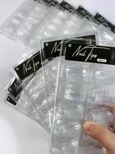 100Pcs Almond Coffin Soft Gel Nails Tips Half-frosted Full Cover Press On Nails Soak Off Gel Nail Extension Tips Capsule