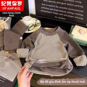 JIFANPAUL | Bộ Quần Áo Dài Tay Sọc Ấm Át Cho Bé