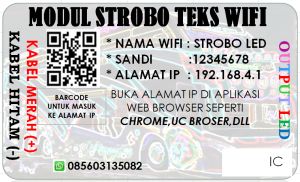 Strobo Teks 5 Baris 12V/24V 100cm-220cm: Edit Teks Pakai HP