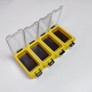 4-Pack Free Splicing Fish Hook Box Fishing Supplies Storage Box Magnetic Suction Fish Hook Bait Box Small Accessory Tool Box