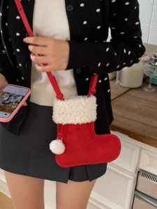 TANGKOU | Fluffy New Autumn and Winter Shoulder Bag Red