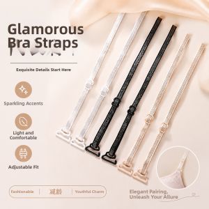 Jiaxun | Sparkling Adjustable Bra Strap Invisible Cross-Design
