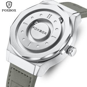LIGE FOXBOX ลูกปัดเลื่อนได้สุดสร้างสรรค์กันน้ำนาฬิกาควอตซ์ผู้ชายและผู้หญิง