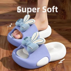 Non-slip Cute Cartoon Slippers with Bow and Rabbit Ears