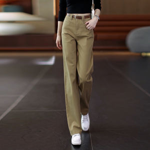 High Waist Wide Leg Straight Cut Loose Fit Light Colored Denim Jeans Womens Autumn 2025 New Style Slimming Casual Cotton Blend