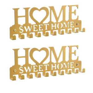 【HOSPORT】Durable Wall Key Hooks with 10 Slots for Kitchen Garage and Home Entryway Storage