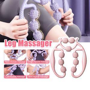 9 Wheels Leg Massage Roller Foam Roller Muscle Relaxer Hand Skinny Leg Massage Lean Neck Massage Roller Yoga Roller Alat Urut
