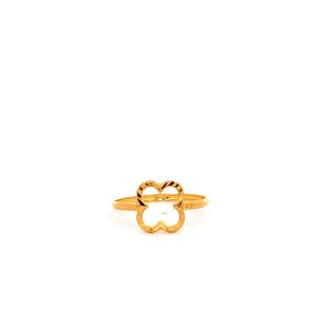 TIANSI 916 (22K) Gold Clover Ring Clover 四叶草戒指 Cincin Bajet Clover Emas 916