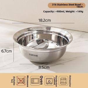 CAROTE | Food-grade Stainless Steel Mixing Bowl