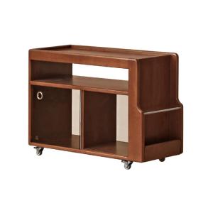 WEISHA | Vintage Mobile Solid Wood Side Table
