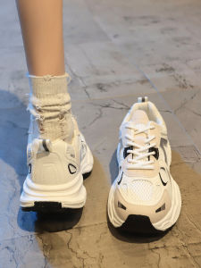 Thick Bottom Casual Sports Shoes Womens Autumn Breathable 2025 Spring New Style Dad Shoes Womens Versatile Running Shoes Trendy