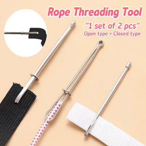 Digeo Needle Threader Threading Device Household Waist Rope Hat Rope DIY Sewing Tools 2pcs/set