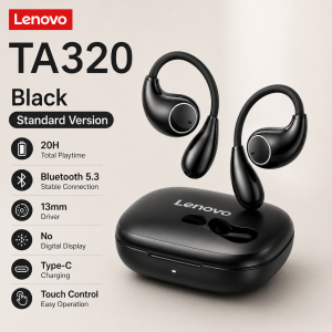 Lenovo TA320 TWS Over-Ear Hook Wireless Earbuds | Bluetooth 5.4 Touch Control Long Battery Life Built-in Call Microphone New