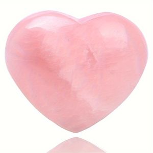 Đá Thạch Anh Hồng Tự Nhiên Hình Trái Tim Phồng Màu Hồng Đá Quý Pha Lê Tình Yêu Dùng Để Chữa Bệnh Và Trang Trí