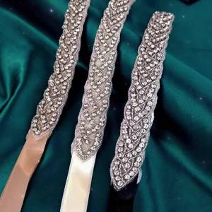 Miallo Bridal Rhinestone Belts for Women Wedding Accessories Crystal Fashion Prom Dress Belt Strass Bride Sash Bridesmaid Gift