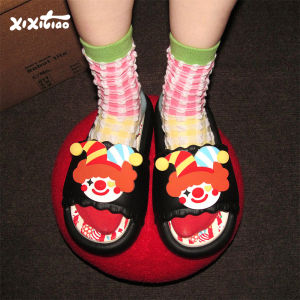 Fun Clown Slippers Womens Summer New Outdoor Wear Home Anti-slip Interesting Cool Drag Womens Flat Sandals Casual EVA