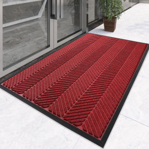New Commercial Simple Outdoor Entrance Mat Home Use Dust Removal Stripe Carpet Anti-Slip Door Mat Wear Resistant Floor Rug
