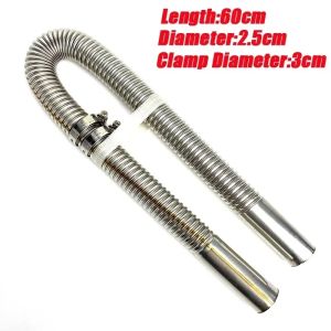 Car Air Parking Heater Exhaust Pipe with 2 Clamps Fuel Tank Exhaust Pipe Hose Tube Stainless Steel For Diesel Heater Amagi