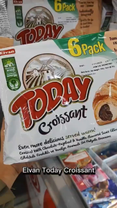 ELVAN TODAY CROISSANT 1 BOX ISI 12 PCS - Tiap Pcs berisi 6 Packs – 3 Rasa Lezat | Jajanan Haji Umroh