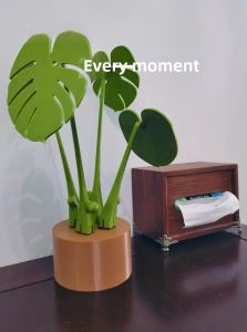 Creative Turtle Back Bamboo Mat Coaster Magnetic Heat Resistant Pad Simulation Green Plant Potted Decoration Table Dining Room