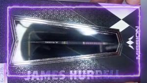MISSION STEEL TIP DART - 22G/24G/26G James Hurrell Hillbilly Black Purple 90% Tungsten Steel Darts (ARROW DART KELULI)