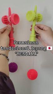 JK4-Mainan Kendama Ball Balance Skill Tradisional Jepang Bahan Plastik