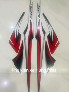 Bộ tem decal dán xe máy Honda Airblade đời 2013 Air blade 2013 màu đỏ đen dán xe đen zin thái siêu đẹp