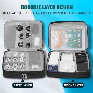 Waterproof Digital Electronic Organizer Portable USB Cable Data Line Charger Plug Storage Bag Multi-functional Travel Organizer